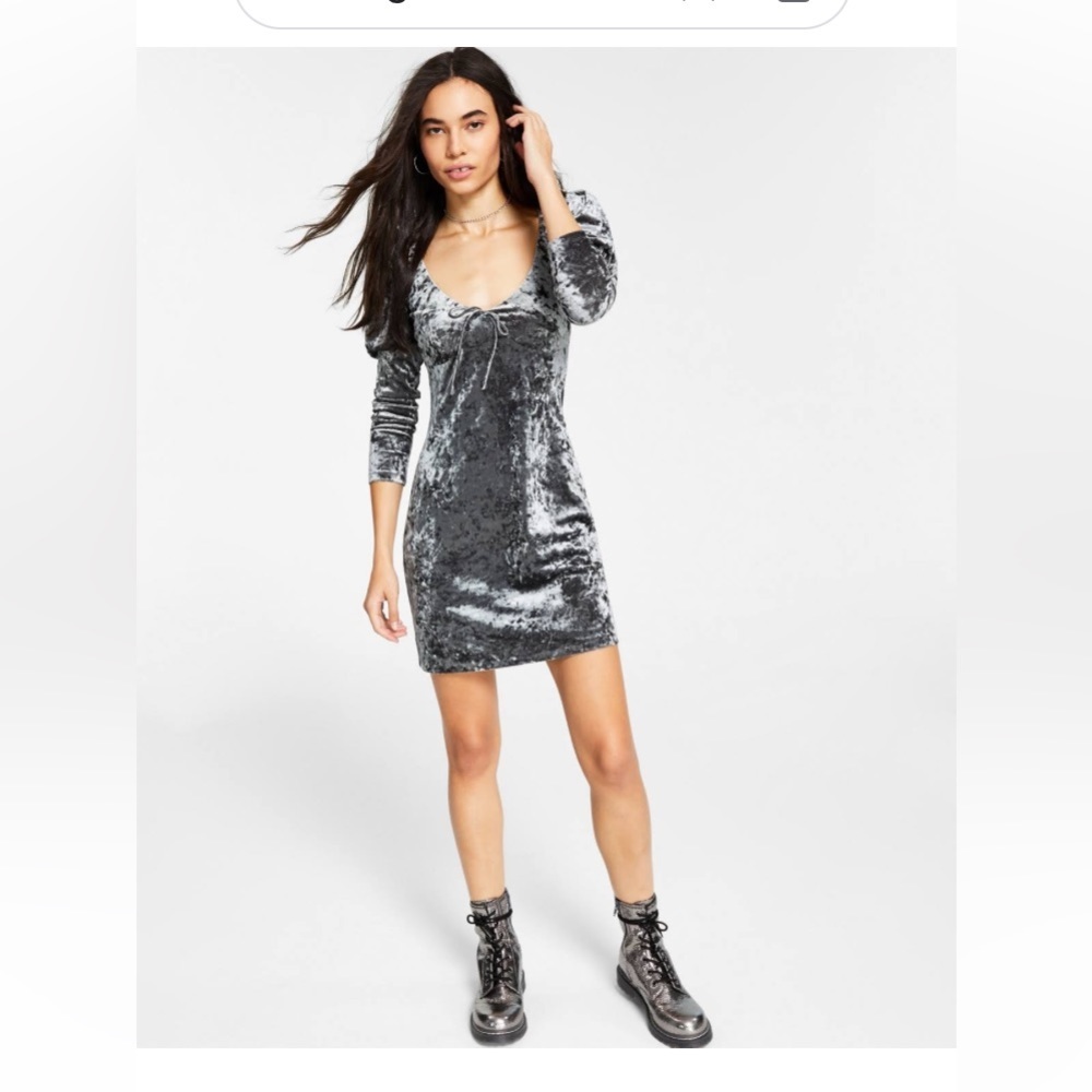 LEYDEN Crushed Velvet Mini Dress. Size Small